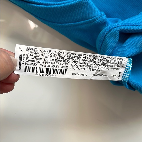 ZARA NWOT Turquoise Sleeveless Women's Top, Size L - Picture 7 of 7